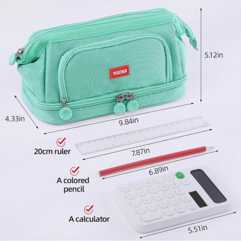 YUERUI Cute Preppy Pencil Case - Picture 2 of 3